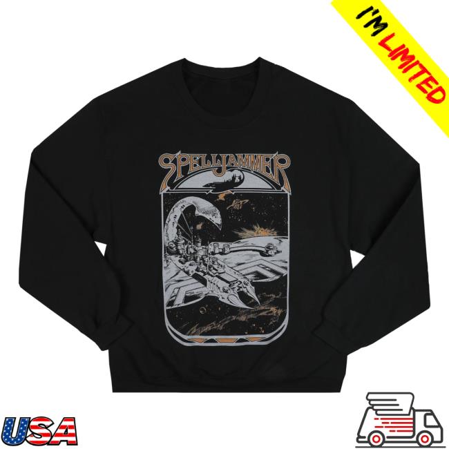 Official Heroes And Villains Clothing Store Merch Dungeons & Dragons Spelljammer Black Crew neck Sweatshirt HeroesandVillains