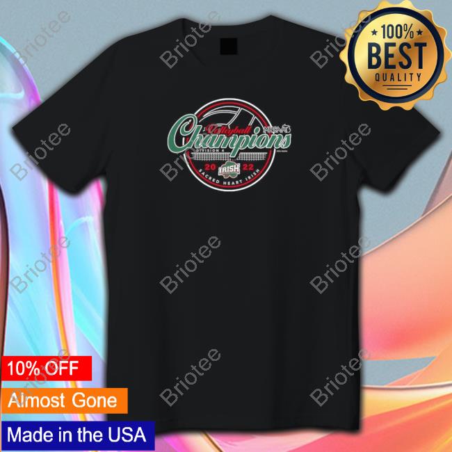 Official 2022 MHSAA Volleyball D4 Champions Mt. Pleasant Sacred Heart Irish Tee Shirts