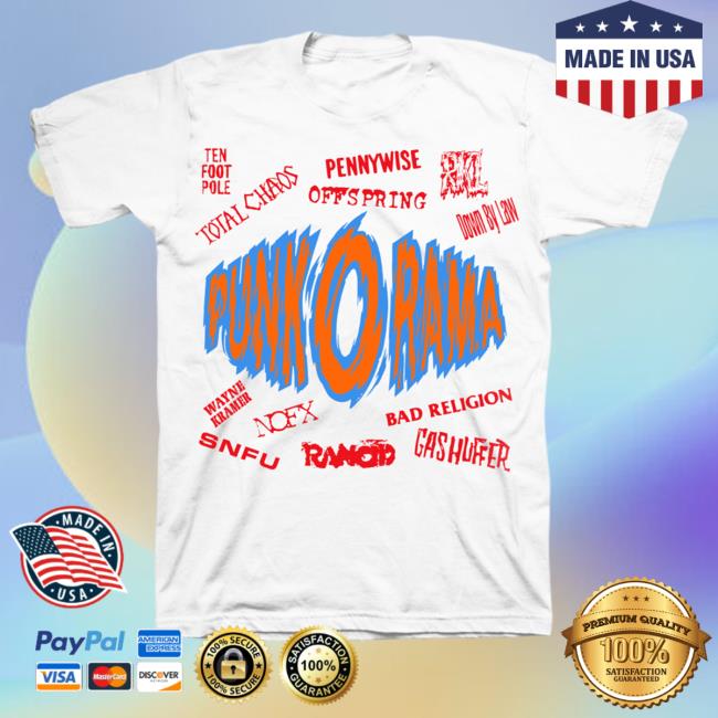 Official Punk O Rama Merch Por Logo White Shirts