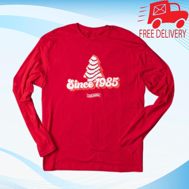 Official Little Debbie Merch Christmas Tree Cake Since 1985 Long Sleeve Tee
