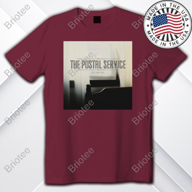 Official Postal Service Give Up Album Cover Tee Official Postal Service Merch Give Up Album Cover Shirts Postalservicemusic