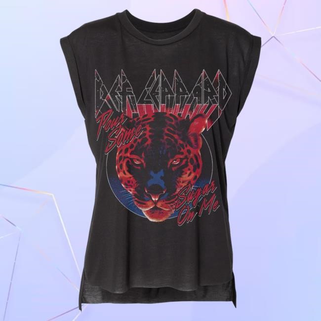 Official Def Leppard Merch Pour Some Sugar Muscle Tshirt