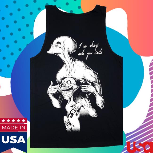 Official Any Means Necessary Clothing I Can Always Make You Smile Smiles Tank Top Black Tshirt