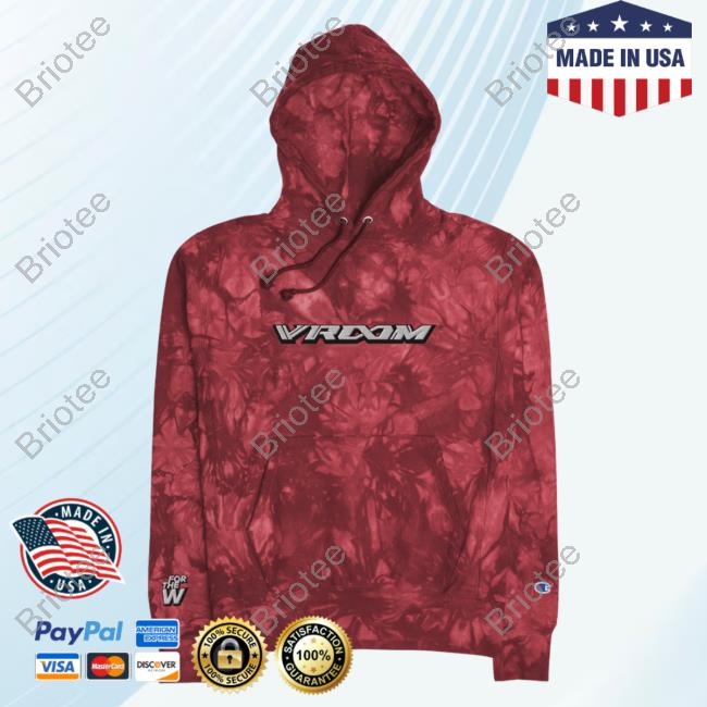Official Vroom X For The Dub Unisex Champion Tie-Dye Pullover Sweatshirt Mulled Berry