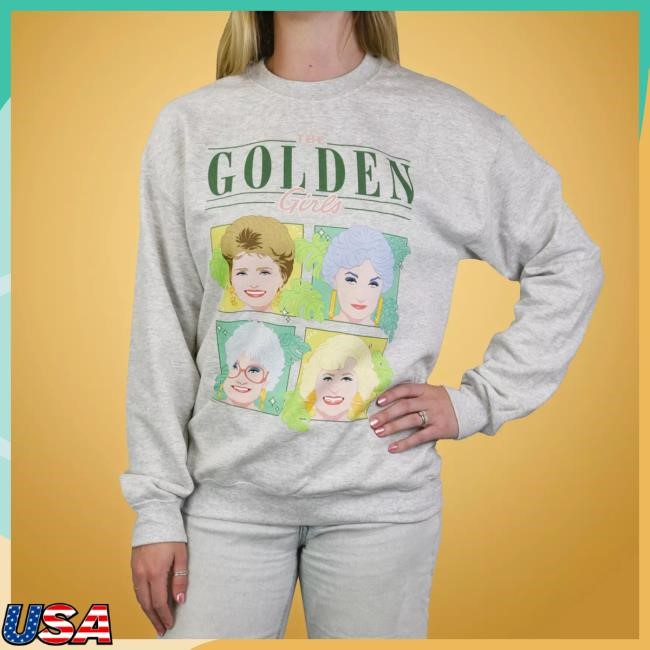 Official MLB Merch Store The Golden Girls Cast Crew Neck Sweatshirt for Adults