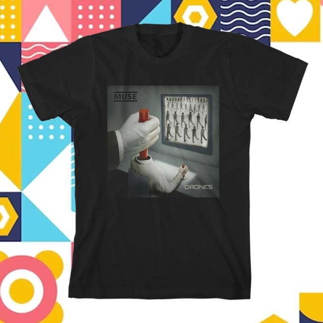 Official Muse Clothing Store Drones album Art New T-Shirt | Muse