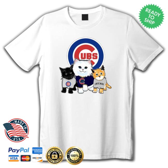We Love Wrigley Chicago Cubs Baseball Fans And Cat Lovers Funny Tee Shirt