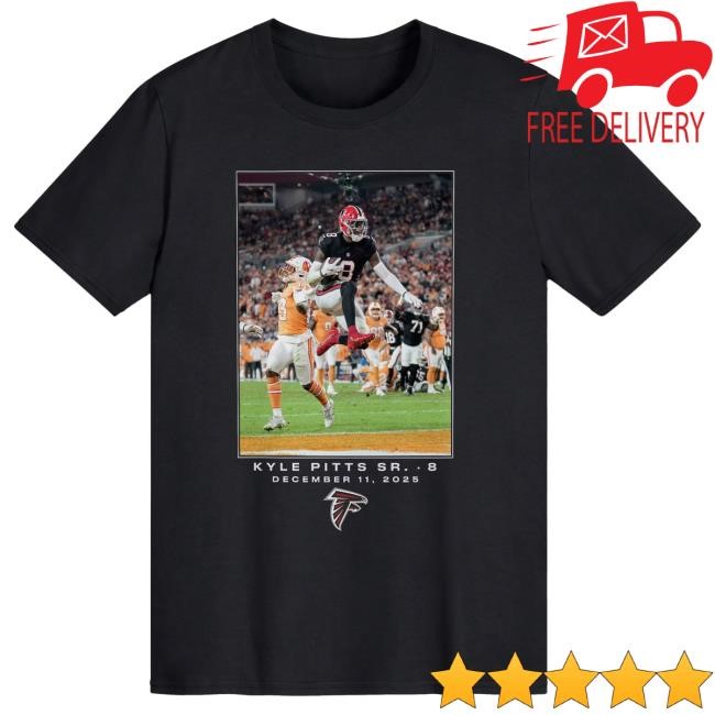 Atlanta Falcons Kyle Pitts Sr. Black NFL Flash Features Week 15 Long Sleeve New Shirt | Official NFL Shop