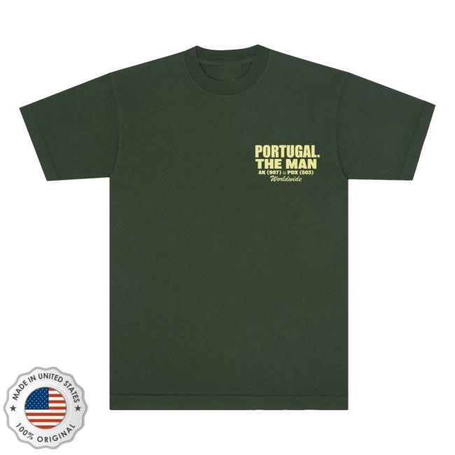 Official Portugal The Man Merch AK PDX Green Workwear Hot Shirt