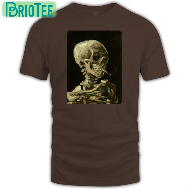 Vincent Van Gogh Paint This Skeleton Smoking A Cigarette In 1886 Hoodie The Cultural Tutor