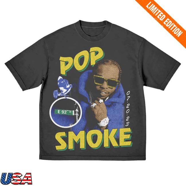 Pop Smoke Official Store Merch Welcome To The Party 2023 Shirt New
