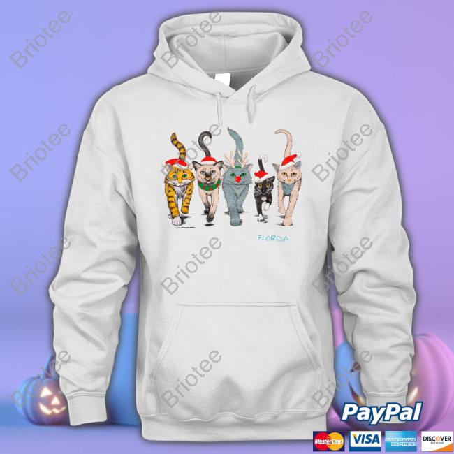 90S Florida Christmas Cats Shirts Time For Memories Merch