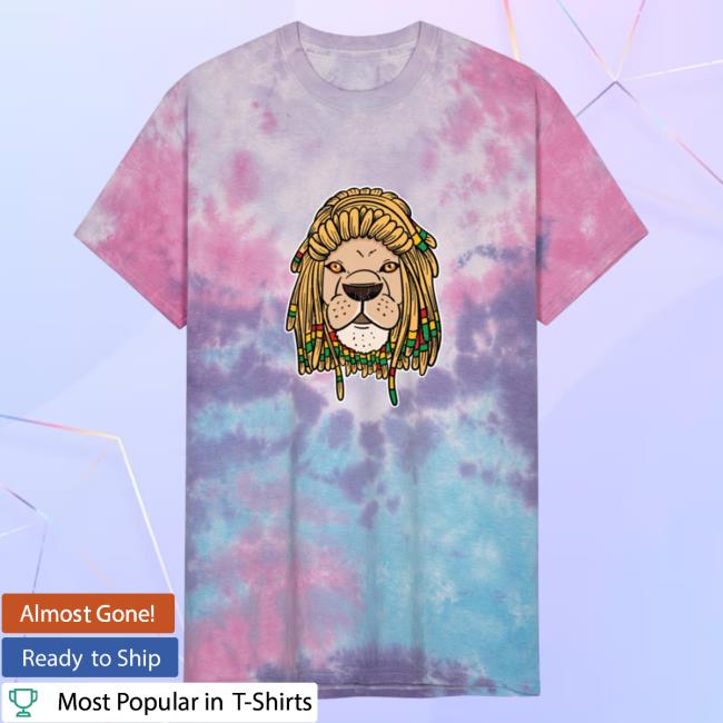 Reggae Music Rasta Rastafari Lion Cat Dread Gift Unisex Tie Dye T Shirt Cotton Candy