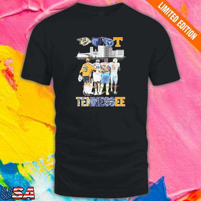 Tennessee City Sports Team Players Signatures Shirt