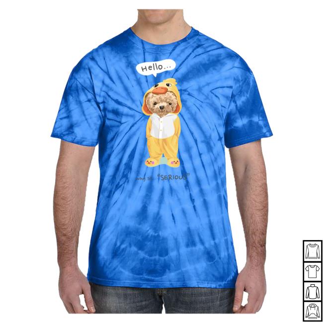Hello Why So Serious Tie Dye Tees Blue