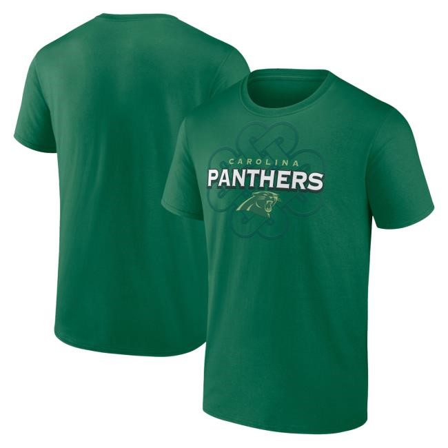 Green NFL Football Carolina Panthers Celtic Luck Print Shirt Green NFL Football Carolina Panthers Celtic Luck Print Shirt