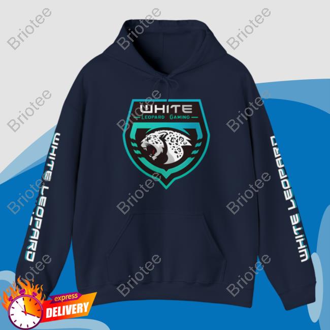 Official Soar Dogg White Leopard Gaming Crewneck Sweatshirt Navy