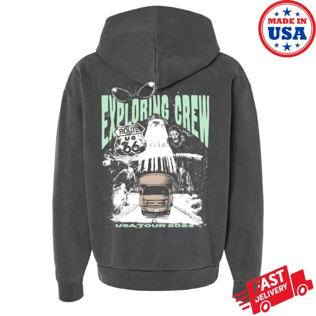 Exploring Bus USA Tour 2024 Crewneck Sweatshirt Exploring With Josh Merch