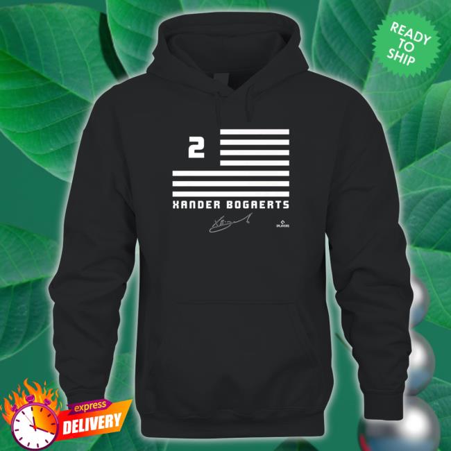 Official Xander Bogaerts Flag Signature Tee Shirts