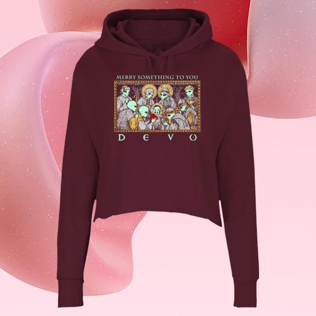 Official Hello Merch Devo DEVOlved Nativity - Crop Pull Over Hoodie HelloMerch
