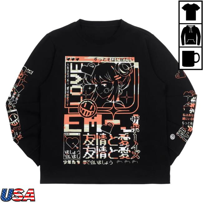 Official The Boys Merch TheBoys Fwd To 5 Friends Em-J Graphic Long Sleeve T Shirt Yeptheboys Apparel Clothing Store Shop