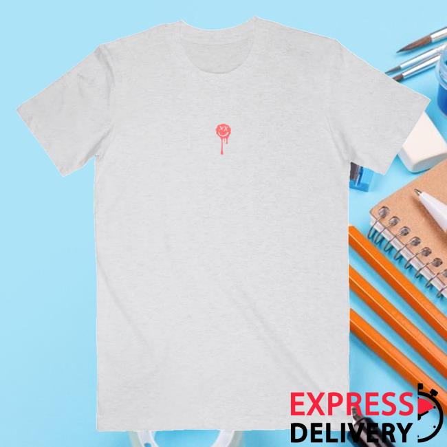 Official Louis Tomlinson Merch Store Louis Tomlinson Grey Drip Smiley Tees LouisTomlinson Apparel Clothing Shop
