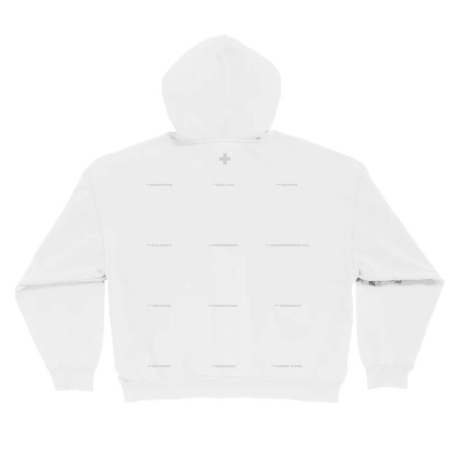 2Hollis 2H White Dateback Full Zip Pullover Hoodie