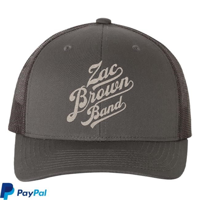 Zac Brown Band Official Merch Store Script Logo Trucker Cap Zac Brown Band Clothing Shop Apparel