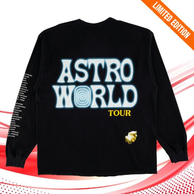 Official Travis Scott Merch Store Travis Scott Astroworld Tour Longsleeve Black TravisScott Shop