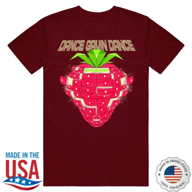 Official Dance Gavin Dance Band Merch Synergy Strawberry Maroon T Shirt DanceGavinDance