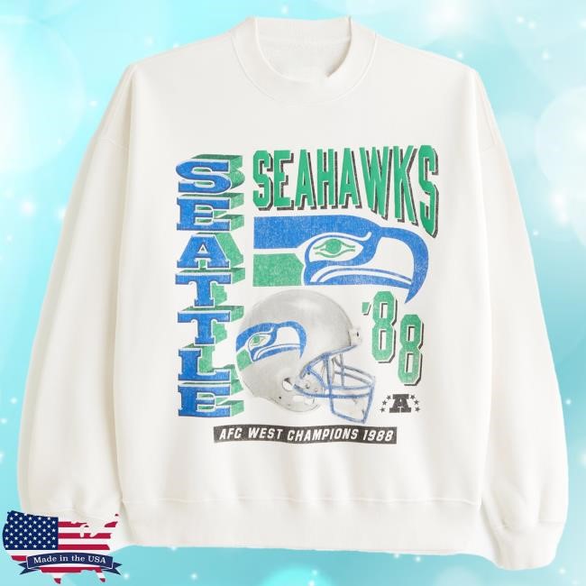 Official Abercrombie And Fitch Merch Seattle Seahawks Graphic Sweatshirt NFL by Abercrombie