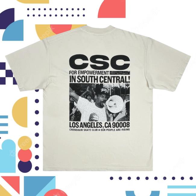 Official Crenshaw Skate Club Empowerment Shirt New Creme CrenshawSkateClub