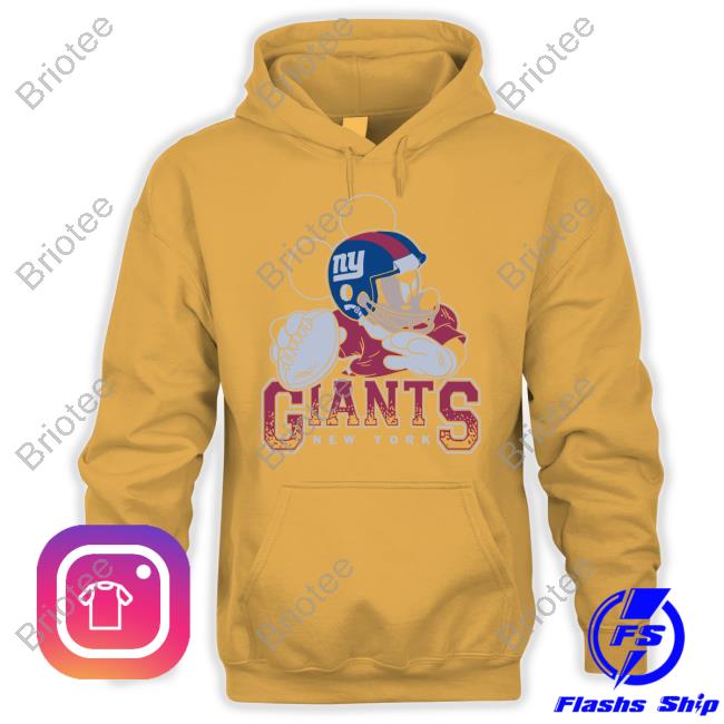 Official Dynasty Sports Shop New York Giants Mickey At Quarterback Disney Vintage Football Crewneck Sweatshirt