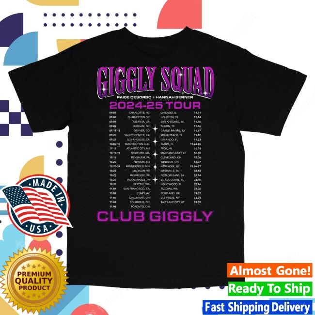 Giggly Squad Club Giggly Tour Tee (2024 - 2025 Version)
