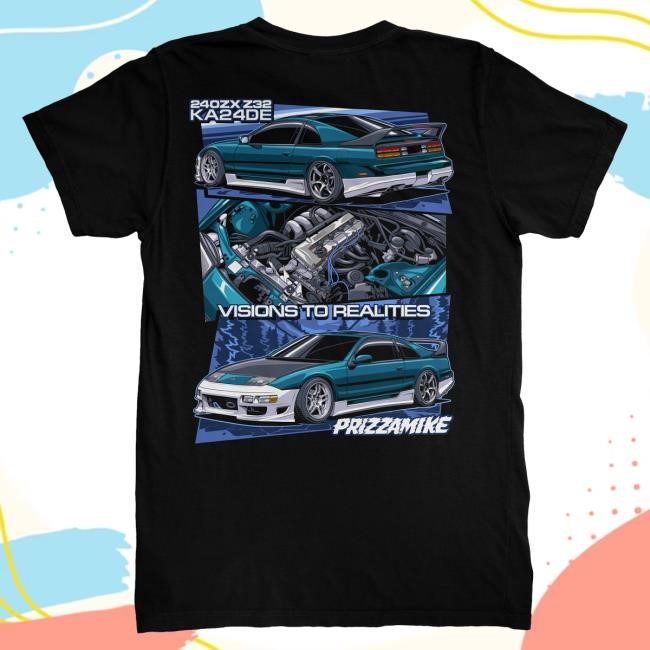 Official Prizzamike Shop Prizzamike Visions To Realities 300Zx Tshirt