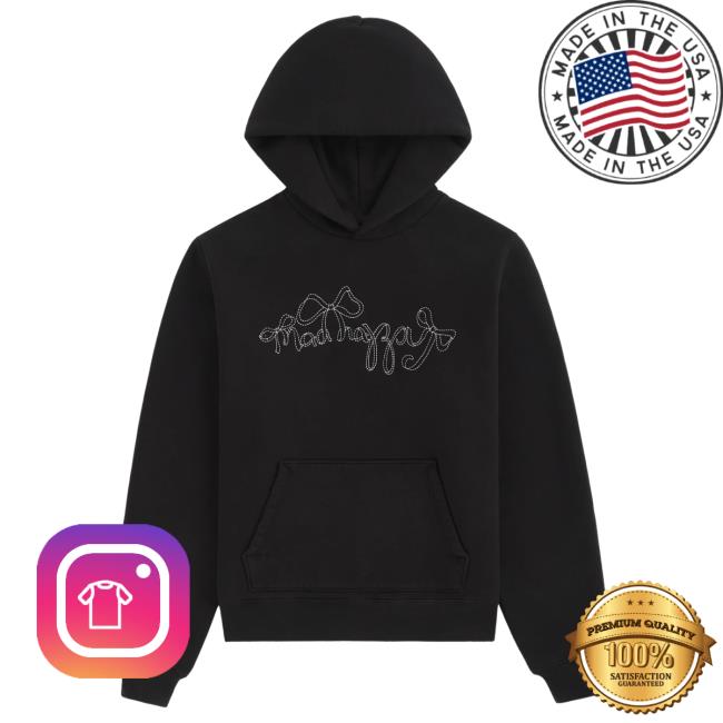 Official Madhappy Clothing Merch Store Our Seasonal Graphics Bow Sweater Black Mad Happy Shop