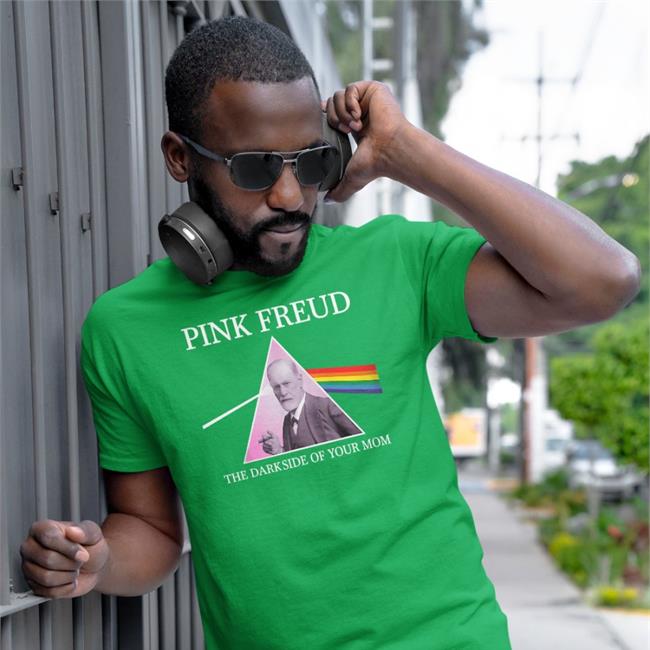Shirts That Go Hard Psychology Pink Freud Side Of Your Mom V Neck T Shirt Sigmund Freud