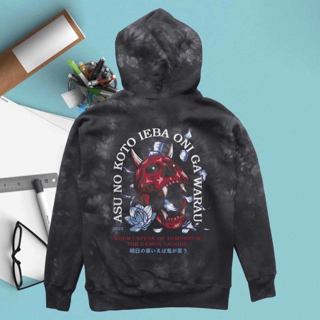 Official Dream Clothing Tie Dye The Demon Laughs Tie-Dye Pullover Sweatshirt Dreamclothinghq