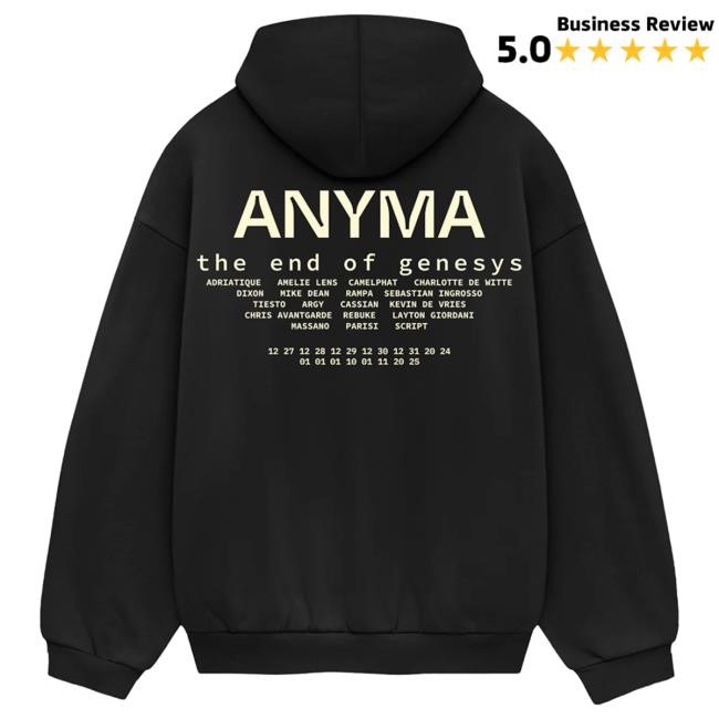 Official Anyma Merch Store Anyma Sphere Line Up Pullover Hoodie