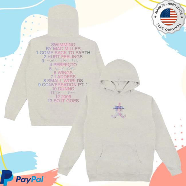 Official Mac Miller Merch Store Mac Miller Swimming Gradient Heavyweight Crew neck Sweatshirt Mac Miller Clothing Apparel Shop MacMiller