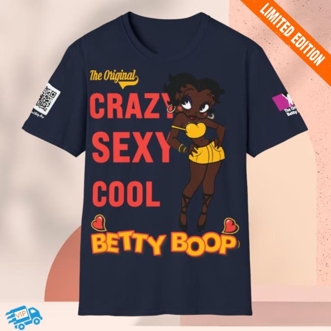 B1 Clothing Black Empowerment Clothing Store Betty Boop Crazy Sexy Cool New Shirt Navy