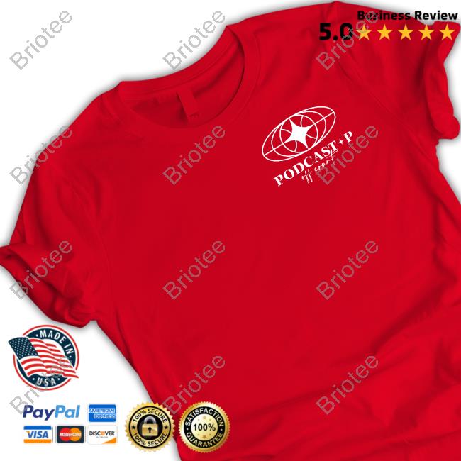 Official Podcast P Off Court Red Tee Shirt