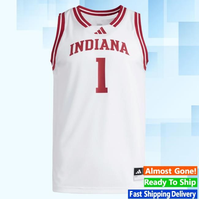 Indiana Hoosiers NCAA Basketball Adidas White Jersey