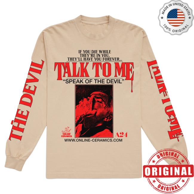 Official A24 Merch Store Stop Online Ceramics X Talk To Me 91 Seconds Longsleeve Beige A24 Shop