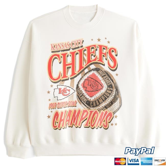 Official Abercrombie And Fitch Apparel Kansas City Chiefs Graphic Crew NFL by Abercrombie