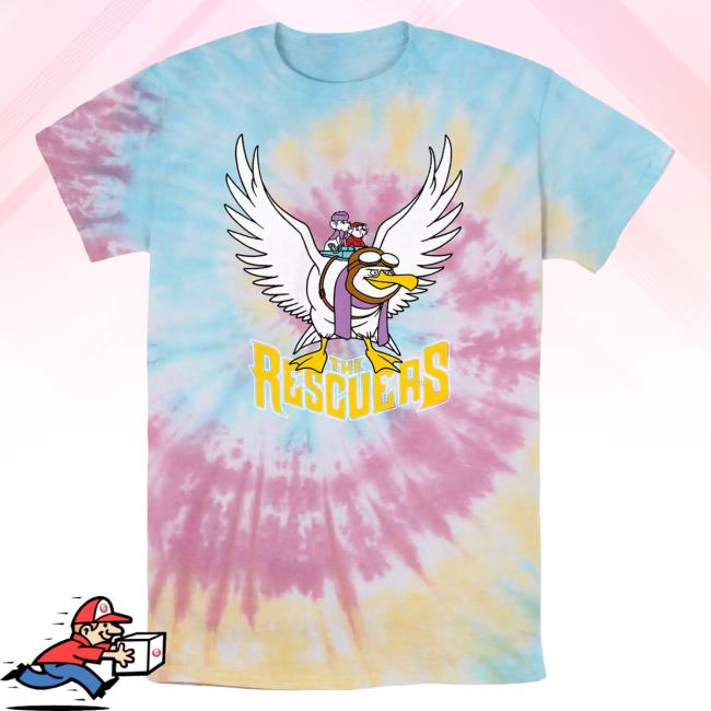 Official Kohls Apparel Clothing Store Shop Merch Licensed Character Disney's The Rescuers Orville Men's Ready For Flight Tie Dye Graphic Top Shirt