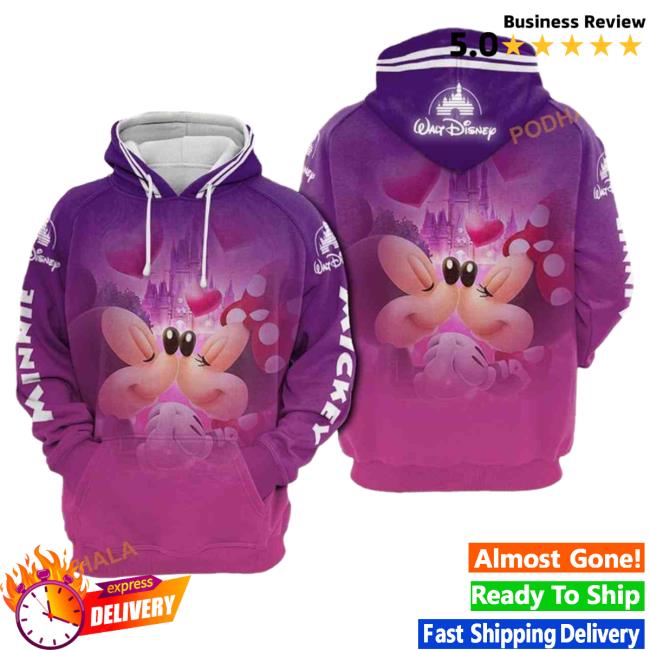 Mickey And Minnie Love Disney All Over Print 3D Long Sleeve T Shirt