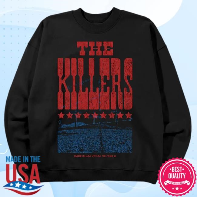 The Killers Official Store – The Killers Mt Merch Clothing Made In Las Vegas Retro Crewneck Sweatshirt