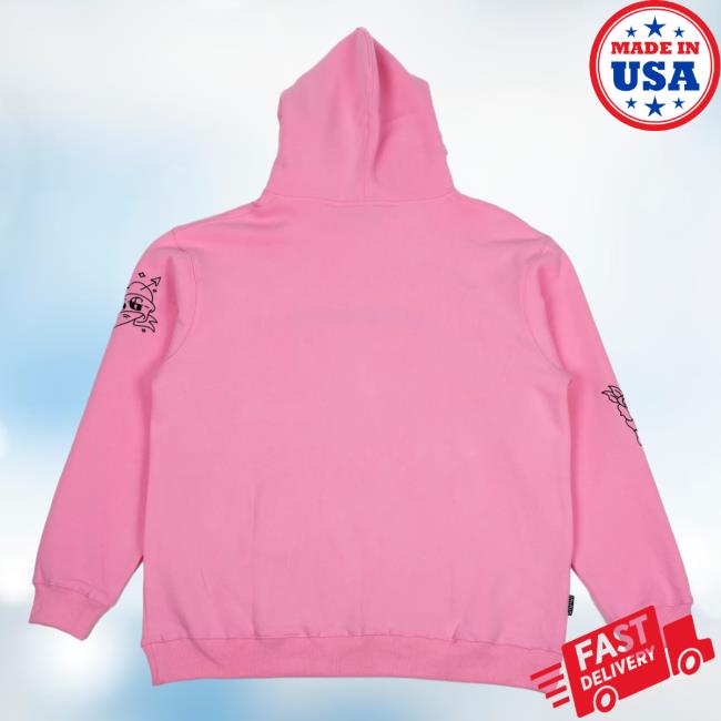 Pink Yatted Hooded Sweatshirt Official Shop Space Station Pink Yatted Crew neck Sweatshirt