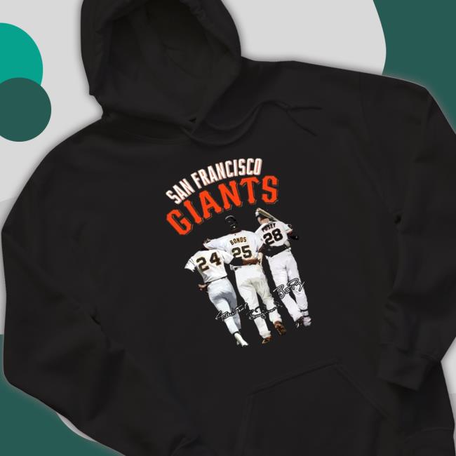 2022 San Francisco Giants Bonds vs Posey signatures Hoodie